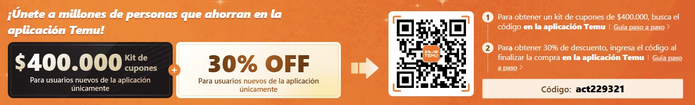 Cupon TEMU para Colombia