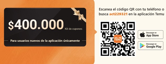 Codigo de descuento para TEMU Colombia