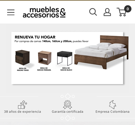 Muebles y Accesorios Colombia Código de descuento